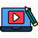 Editor De Video Clip Editor Icono