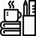 Educacao Livro Ferramenta Estacionaria Ícone