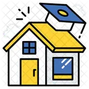 Educacao Domiciliar Casa Aprendizagem Icono
