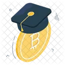 Educacion Bitcoin Criptomoneda Cripto Icono