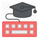 Educacion Digital Educacion En Linea Aprendizaje Digital Icono