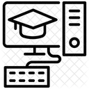 Educacion En Linea Aprendizaje Electronico Aprendizaje Digital Icono