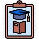 Education Clipboard Graduation Cap Icon