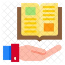 Hand Learning Ebook Icon