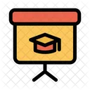 Blackboard Education Degree Hat Icon