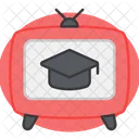 Education Channel Learning Channel Graduation Cap Icon