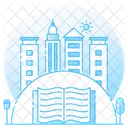 Educational School Building School Infrastructure Condominium Icon