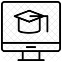 E Learning Enseignement En Ligne Enseignement A Distance Icône