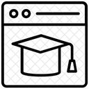 E Learning Enseignement En Ligne Enseignement A Distance Icône