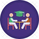 Education Cap Business Meeting Conversation Icon