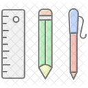 Education Tools Lineal Color Icon Symbol