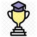 Trophy Mortarboard Prize Icon