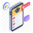 Mobile Content Educational App Mobile Learning Icon