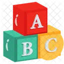 Educational Blocks Alphabets Rudiments Icon