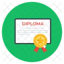 Educational Certificate Diploma Achievement Diploma Icon