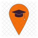Educational Facilities Map Pinpoint University College Icon