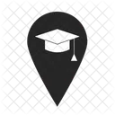 Educational facility map pinpoint Icon