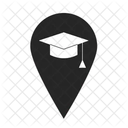 Educational facility map pinpoint  Icon