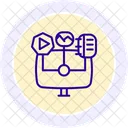 Educational Resources Line Icon Icon