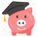 Educational Savings Academic Savings Piggy Bank Icon