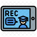 Educational Video Record Education Icon