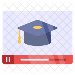 Educational Video Icon - Download in Flat Style