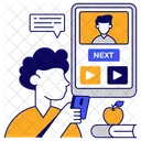 Educational Video Video Tutorial Mobile Learning Video Icon