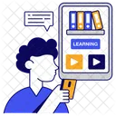 Educational Video Video Tutorial Mobile Learning Video Icon