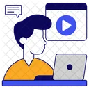 Educational Video Video Tutorial Online Video Icon