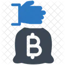 Efectivo de bitcoins  Icono
