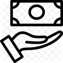 Efectivo En Mano Dinero Moneda Icono