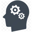 Brainstorming Gear Head Icon