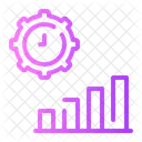 Efficiency Bar Graph Statistics Icon
