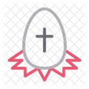Egg Easter Cross Icon