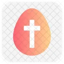 Egg Cross Sign Easter Icon