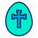 Cross Egg Paschal Egg Cross On Egg Icon