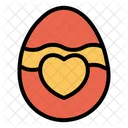 Paschal Egg Easter Egg Heart Icon