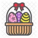 Eggs Basket Decoration Icon