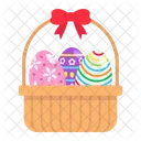 Easter Eggs Basket Icon
