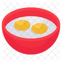 Egg Bowl Broken Egg Breakfast Icon