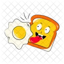 Egg Bread Egg Sandwich Breakfast Icon