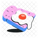 Egg Toast Egg Slice Egg Bread Icon