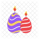 Egg Candles Candle Easter Icon