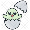 Egg Hatch Eggshell Chick Hatched Icon