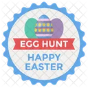 Egg Hunt Badge Easter Badge Easter Emblem Icon
