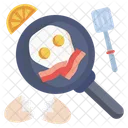 Egg Omlete Becon  Icon