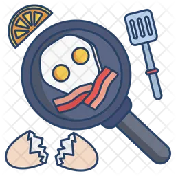 Egg Omlete Becon  Icon