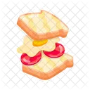 Egg Sandwich Egg Toast Breakfast Sandwich Icon
