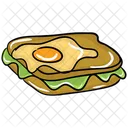 Egg Sandwich Breakfast Fast Food Icon