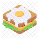 Breakfast Egg Toast Fry Egg Icon